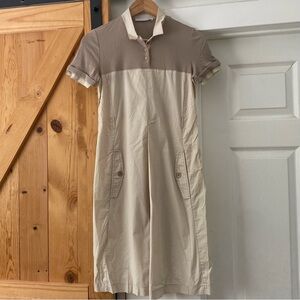 Fabiana Filippi Neutral Short Sleeve Dress